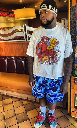 Fat Boy’s Outfit in Vintage T-Shirt, Custom Shorts & Lanvin Sneakers (2024)