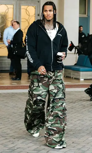 Jordan Clarkson’s Outfit in Chrome Hearts Hoodie, Vetements Pants & Rick Owens Sneakers (2024)