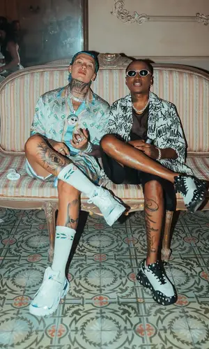 Blessd’s Outfit in Casablanca Shirt & Louis Vuitton Sneakers (2024)