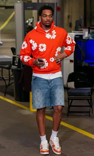 P. J. Washington’s Outfit in Denim Tears Hoodie & Louis Vuitton Shorts (2024)