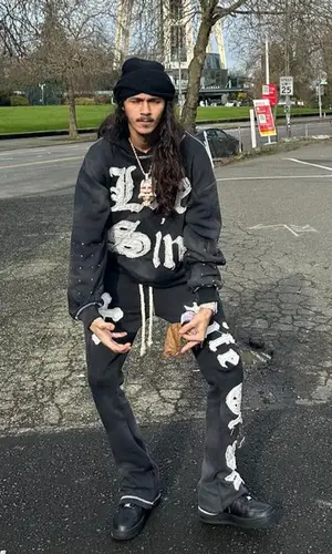 BabyTron wearing Life Of Sin pants