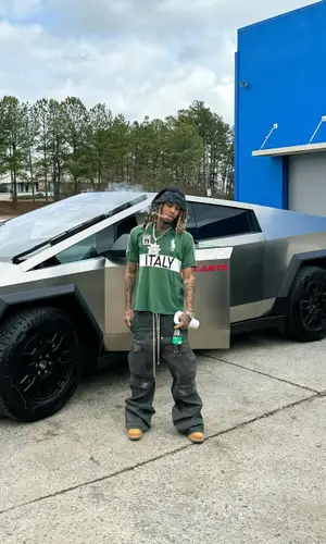 Lil Gnar wearing Timberland boots