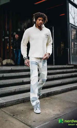Kelly Oubre Jr wearing Amiri jeans