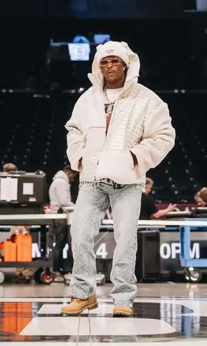 Ray-Ray Mccloud III wearing Timberland boots