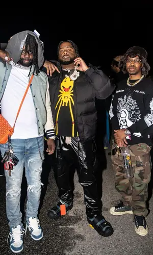 Chief Keef wearing Goyard bag