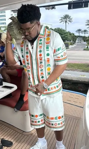 BossMan Dlow wearing Casablanca shirt