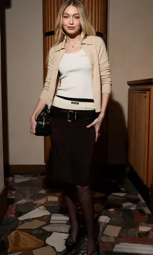 Gigi Hadid’s Outfit in Miu Miu Sweater (2024)