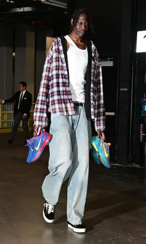 Bol Bol’s Outfit in Balenciaga Shirt & Rick Owens Sneakers (2024)