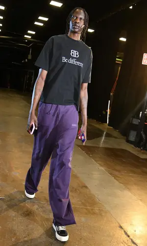 Bol Bol’s Outfit in Balenciaga T-Shirt, Vetements Pants & Rick Owens Sneakers (2024)