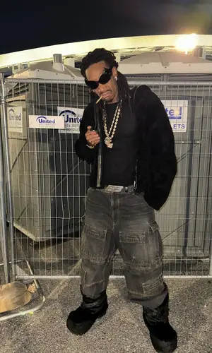 Wiz Khalifa wearing Balenciaga boots