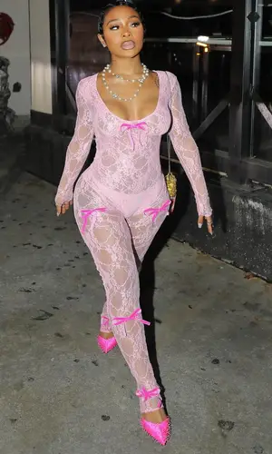Jayda Wayda’s Outfit in Bois Camp Suit, Judith Leiber Couture Bag & Chanel Jewelry (2024)