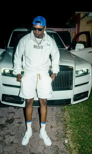 Rob49 wearing Rhude sock