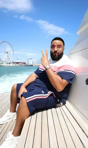 DJ Khaled wearing Sergio Tacchini t-shirt
