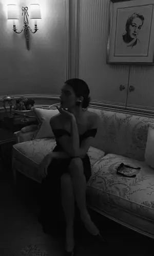 Kendall Jenner’s Outfit in Saint Laurent Jewelry, Khaite & The Row Sandals (2024)