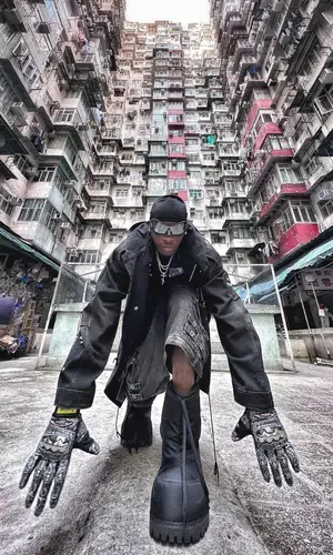 Bloody Osiris’ Outfit in Raf Simons Jacket, Maison Margiela Eyewear & Gentle Monster (2024)
