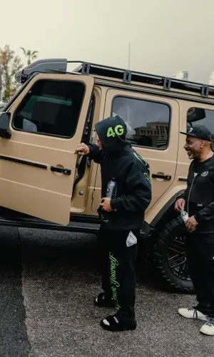 Devin Haney wearing 4G hoody