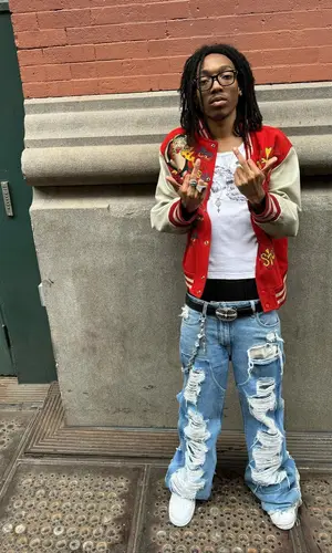Lil Tecca wearing Chrome Hearts jewelry