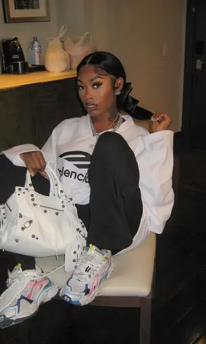 Asian Doll wearing Balenciaga sneakers
