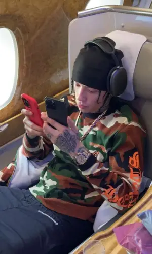 Central Cee wearing Chrome Hearts top