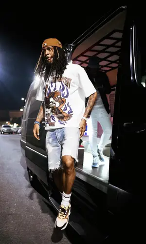 Ja Morant’s Outfit in Retrovert T-Shirt, Gallery Dept. Shorts & Dior Sneakers (2024)
