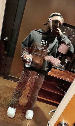 Ken Carson wearing Balenciaga hoody