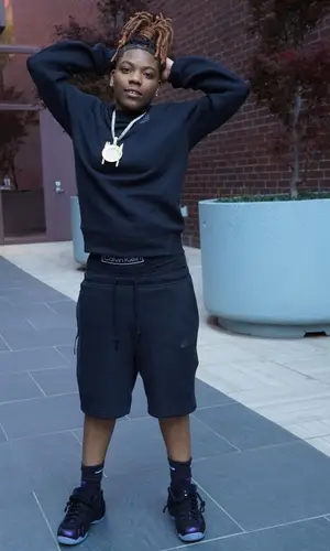 K Hood wearing Nike sweatshirt
