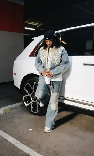 Rylo Rodriguez wearing Kapital jacket