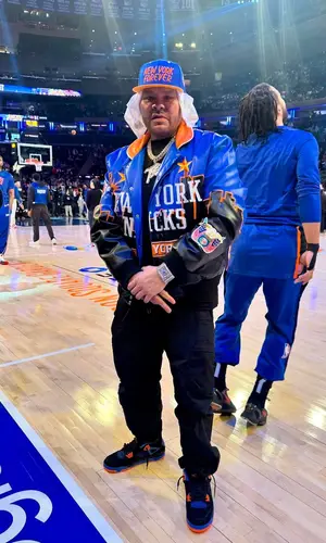 Fat Joe’s Outfit in Jeff Hamilton Jacket, Jordan Sneakers & New Era Cap (2024)