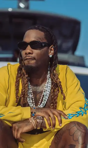 Offset wearing Balenciaga shorts