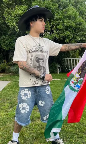 Suigeneris wearing Sacred t-shirt