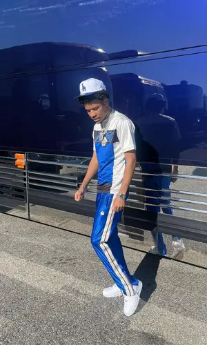 Nardo Wick wearing New Era cap