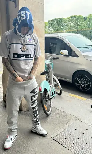 Central Cee wearing Nike jersey