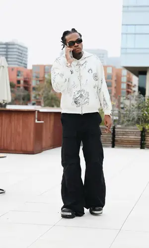 Gunna wearing Balenciaga pants