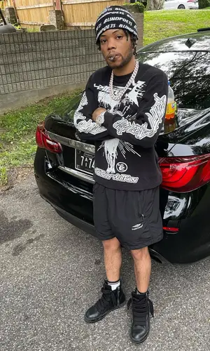 Lil Migo wearing Hellstar sweatshirt
