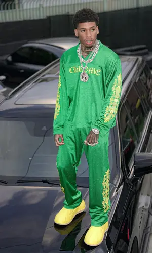 NLE Choppa wearing Chrome Hearts jersey