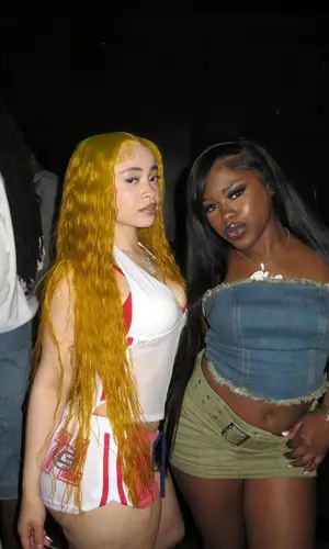 Ice Spice wearing I.Am.Gia shorts