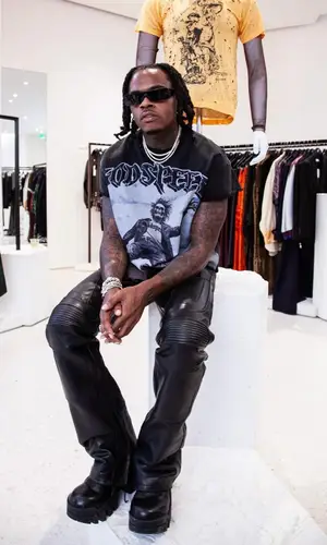 Gunna wearing Balenciaga pants