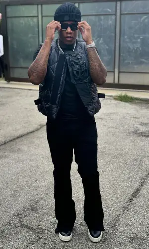Yungeen Ace’s Outfit in Junya Watanabe Jacket, Rick Owens Sneakers & Moncler Hat (2024)