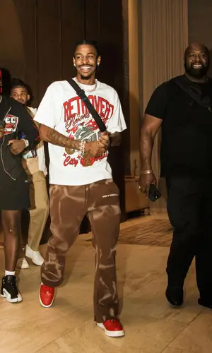 Ja Morant’s Outfit in Retrovert T-Shirt & Bape Sneakers (2024)