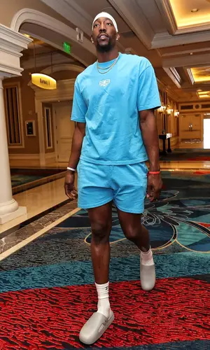 Bam Adebayo wearing Balenciaga t-shirt