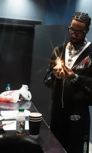 Key Glock wearing Don't Let Mom Find Out hoody