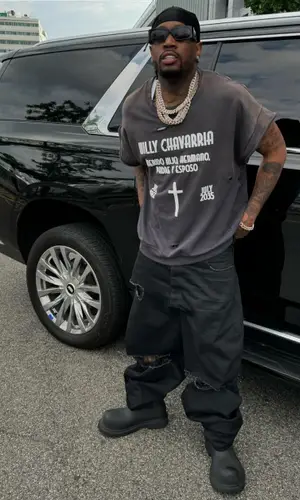 Fivio Foreign wearing Balenciaga boots