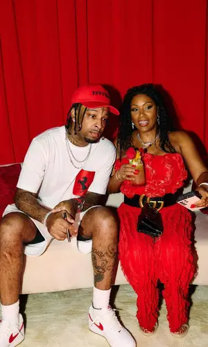 21 Savage wearing Ferrari t-shirt