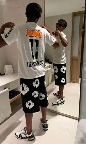 Lamine Yamal wearing Louis Vuitton sneakers