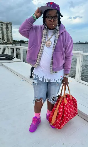 YTB Fatt’s Outfit in Supreme T-Shirt, Hanes & Chrome Hearts Socks (2024)