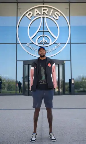 Kevin Durant’s Outfit in Jordan Jacket, Balenciaga Eyewear & Paris Saint-Germain (2024)