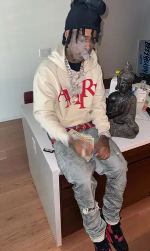 Heembeezy wearing Amiri hoody