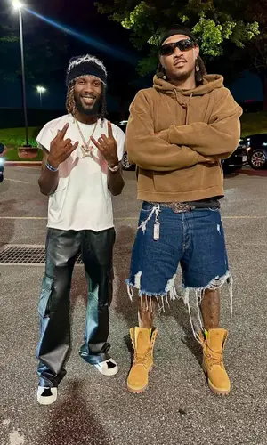 Future wearing Hermes bag