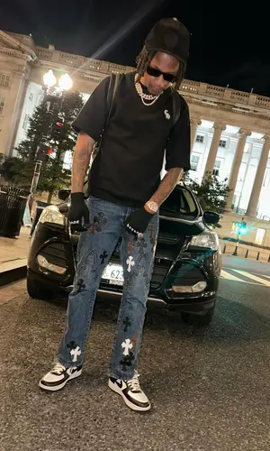 Skilla Baby’s Outfit in Nike Sneakers, Chrome Hearts Cap & Terror Squad Merch (2024)