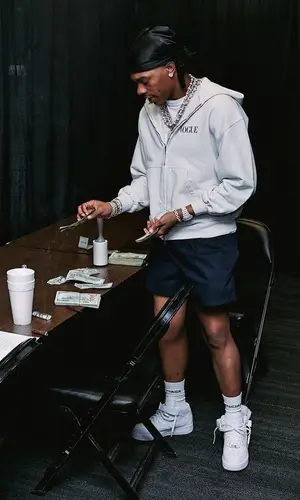 Lil Baby wearing Balenciaga sock